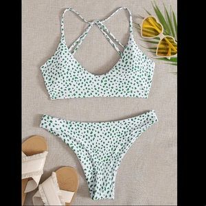 SHEIN - Dalmatian Strappy Back Bikini Swimsuit